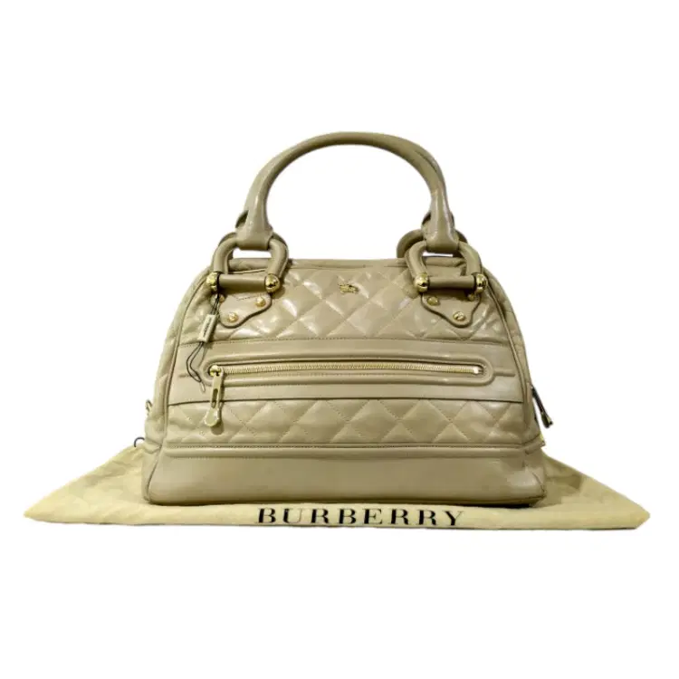 Burberry Quilted Leather Manor Leather Satchel-Hover-Image