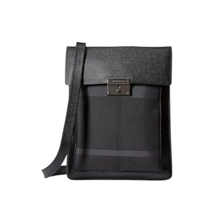 Burberry Black Check Messenger Bag-Hover-Image