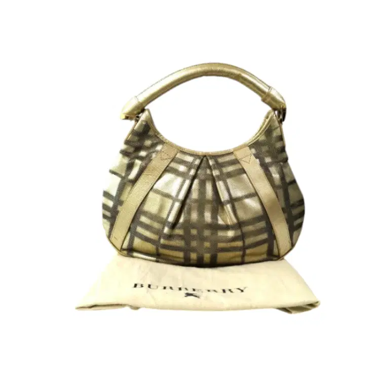 Burberry Metallic Gold Hobo Bag-Hover-Image