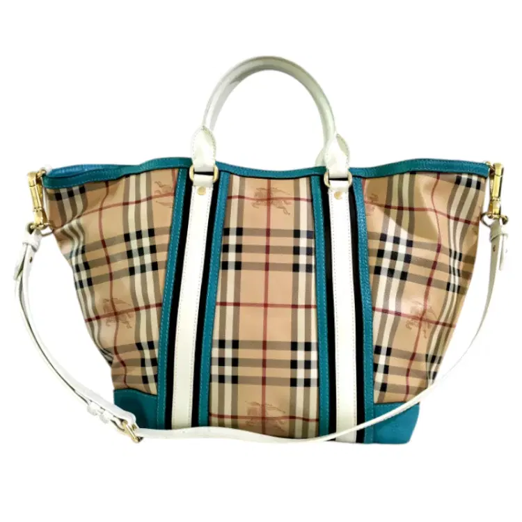 Burberry Haymarket Check Coated Canvas Tote-Hover-Image