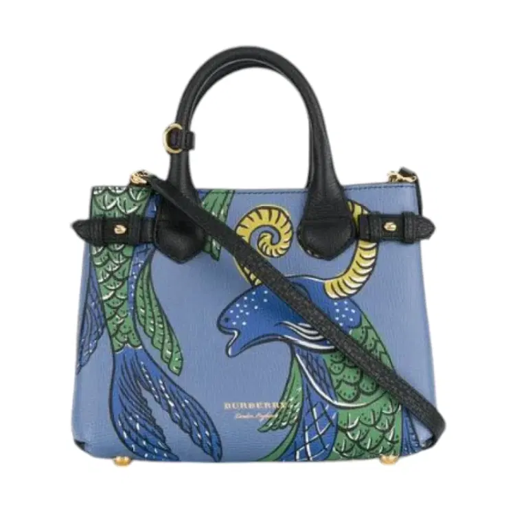 Burberry Beasts Small Banner Leather Tote-Hover-Image