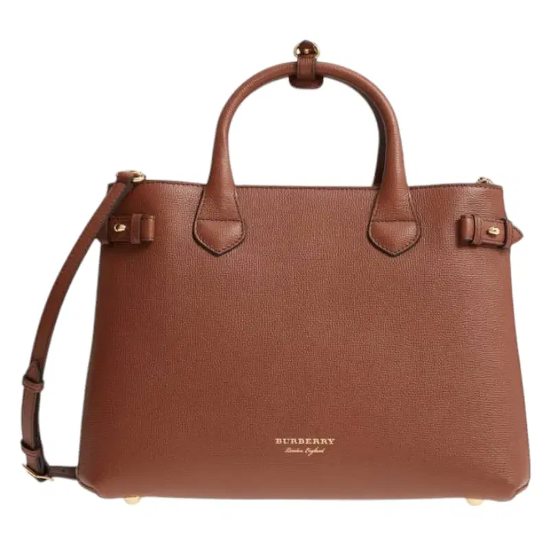 Burberry Medium Banner House Check Leather Tote