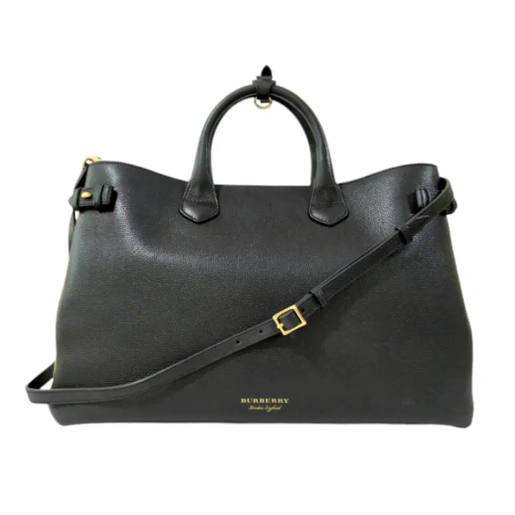 Burberry Banner House Check Leather Large Tote-Hover-Image