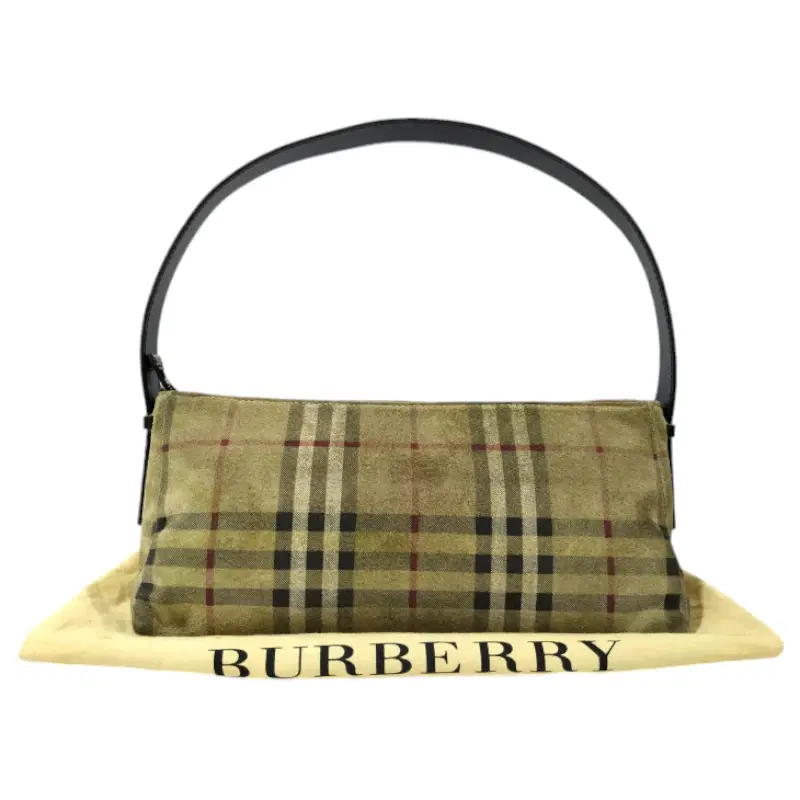 Burberry Muted Nova Check Suede Shoulder Bag
