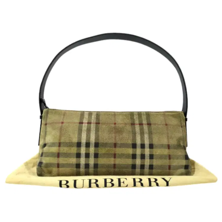 Burberry Muted Nova Check Suede Shoulder Bag-Hover-Image