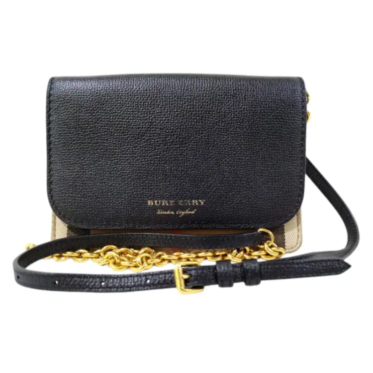 Burberry Hampshire House Check Wallet on Chain-Hover-Image