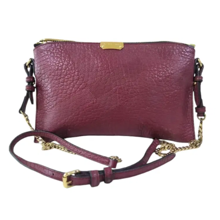 Burberry Berry Grain Check Embossed Leather Peyton Crossbody Bag-Hover-Image