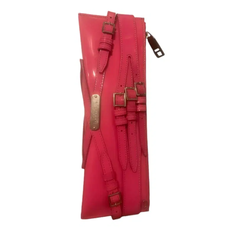 Burberry Patent Leather Bridle Elongated Clutch