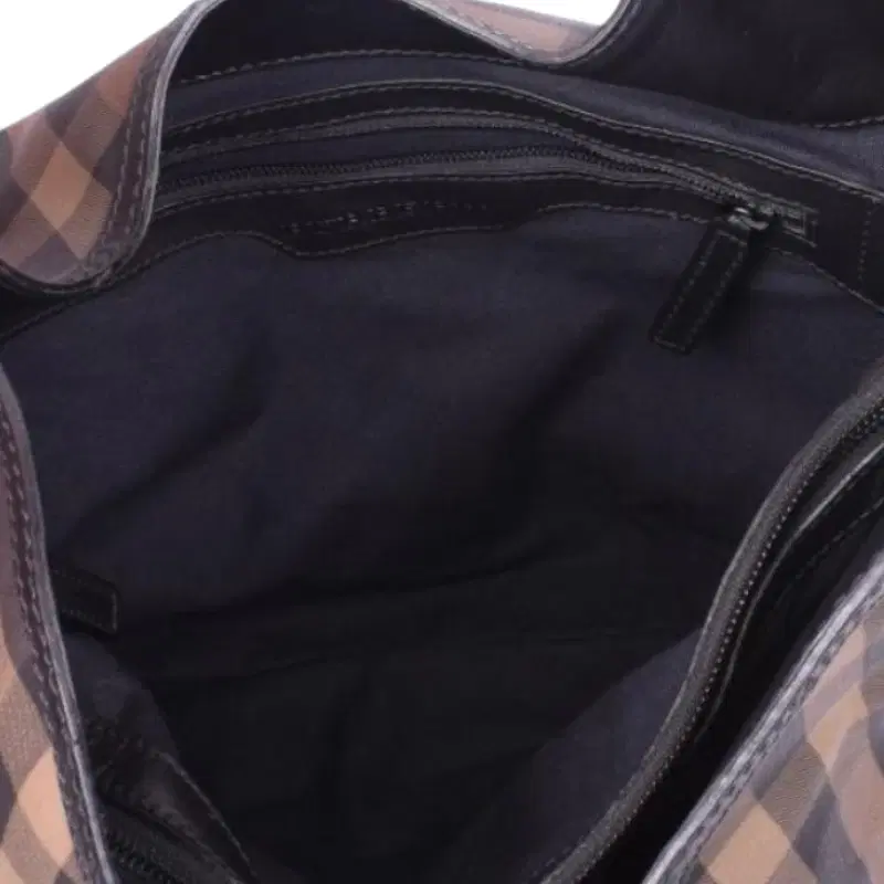 Burberry Smoked Check Cable Knots Canvas and Leather Hobo Bag
