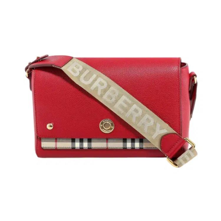 Burberry Leather and Vintage Check Note Crossbody Bag-Hover-Image