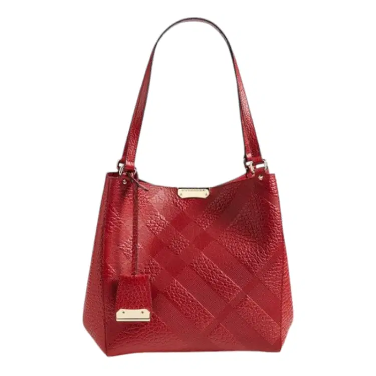 Burberry Canterbury Check Embossed Leather Tote-Hover-Image