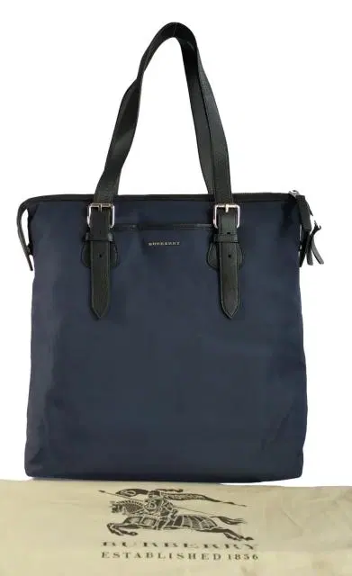 Burberry Trenton Trimmed Canvas and Leather Tote-Hover-Image