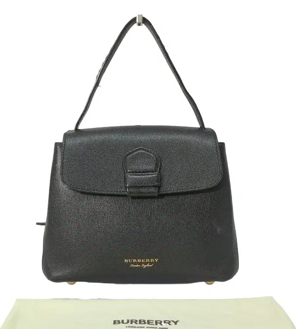 Burberry Black/Beige Leather And House Check Fabric Medium Camberley Top Handle Bag
