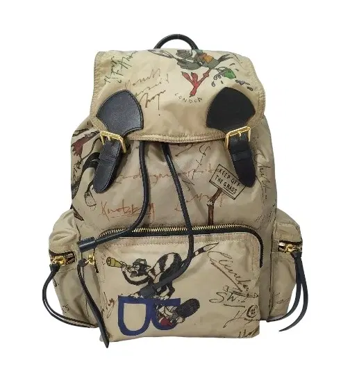Burberry Medium Rucksack Printed Backpack In Neutrals-Hover-Image