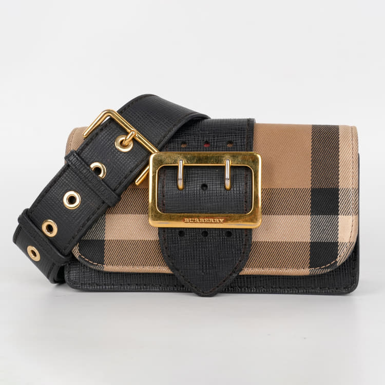 Burberry House Check Small Buckle Bag-Hover-Image