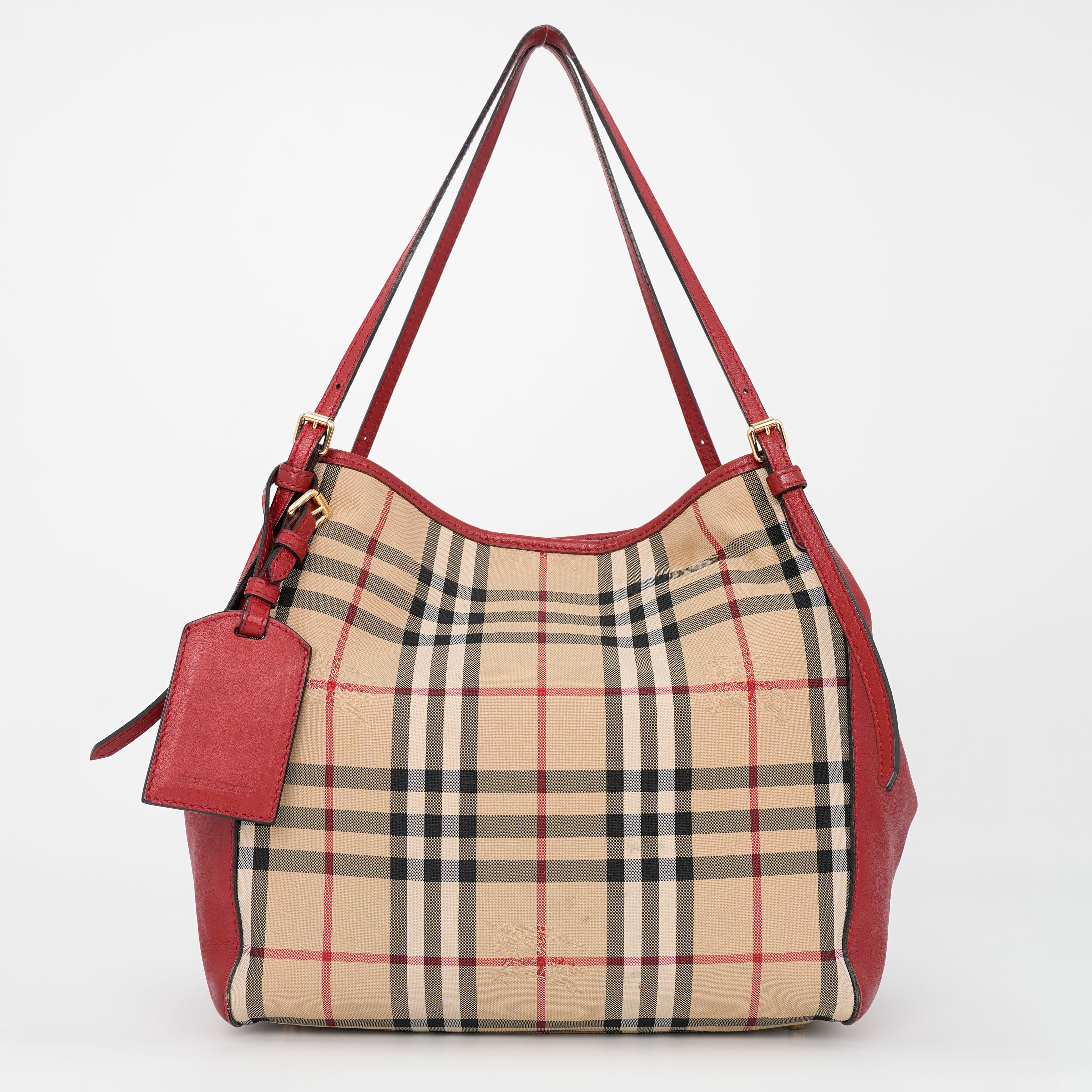 Burberry Haymarket Check canvas & leather Canterbury tote bag