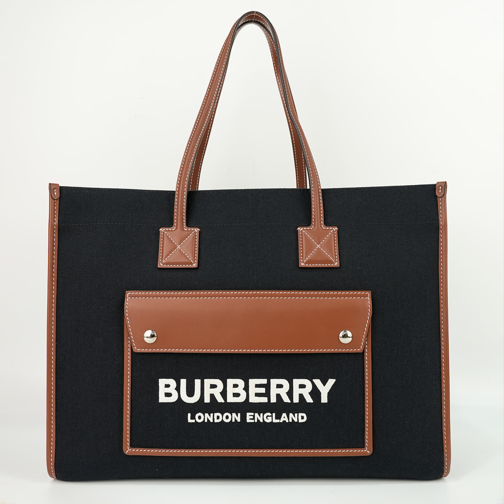 Burberry Medium Two-Tone Freya Tote