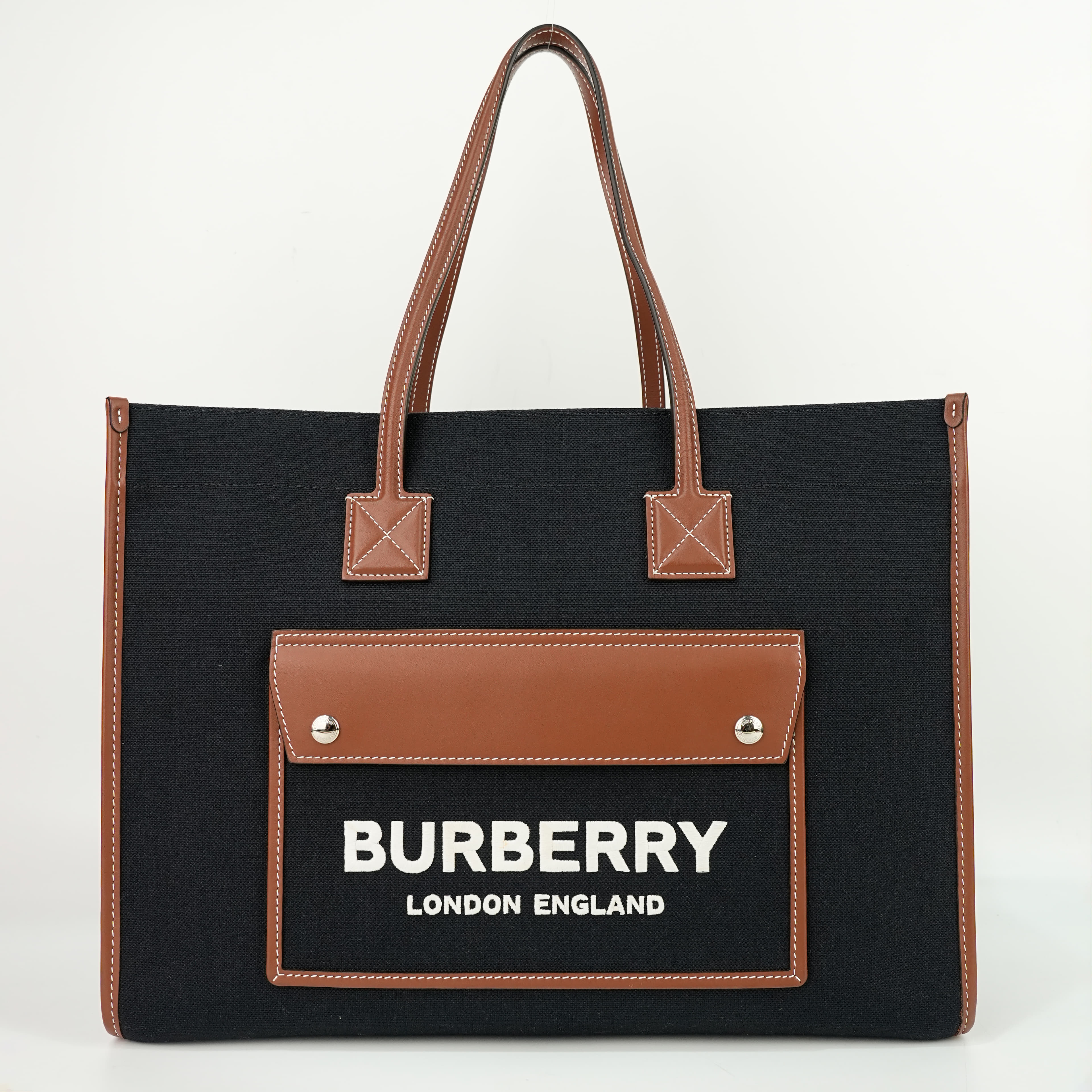 Burberry Medium Two-Tone Freya Tote