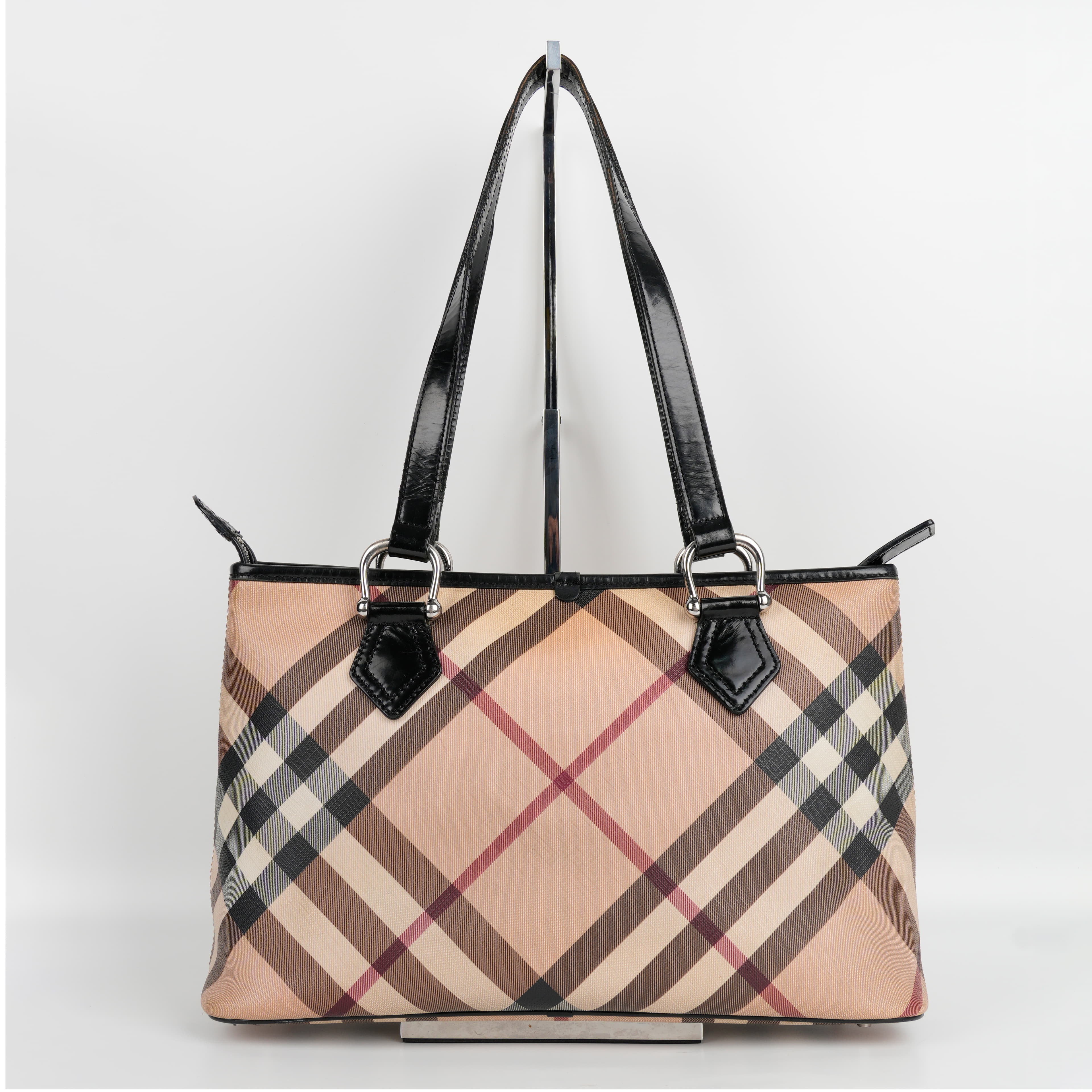 Burberry Beige Nova Check Canvas Nickie Tote