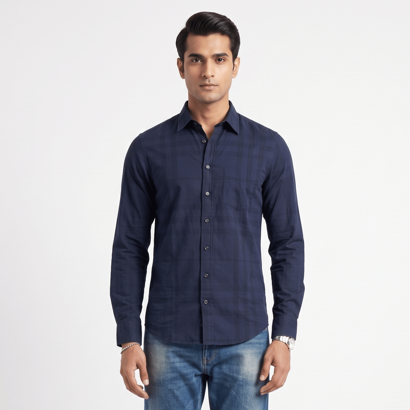 Size S - Burberry Blue Formal Shirt