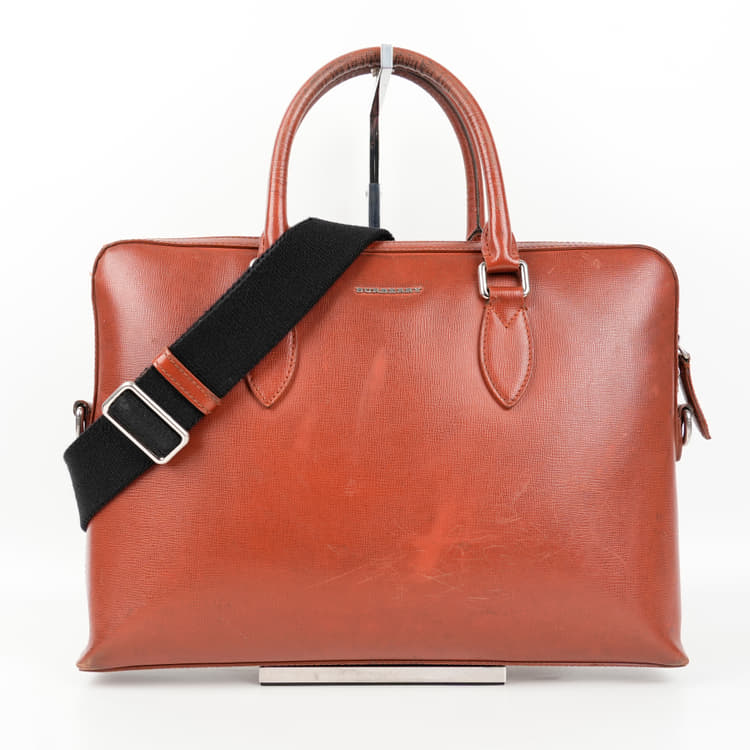 Burberry The Barrow Leather Briefcase-Hover-Image