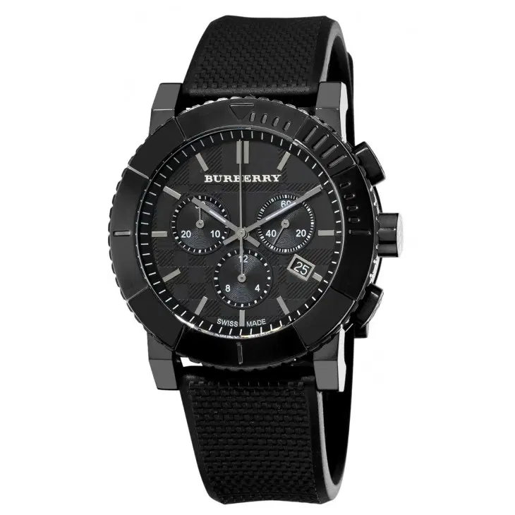 Burberry BU2301 Men's Trench Chronograph Black Chronograph Dial Watch-Hover-Image