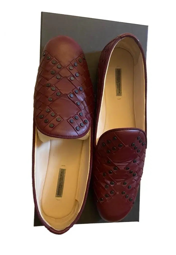 Bottega Veneta Intrecciato Studded Leather Loafers