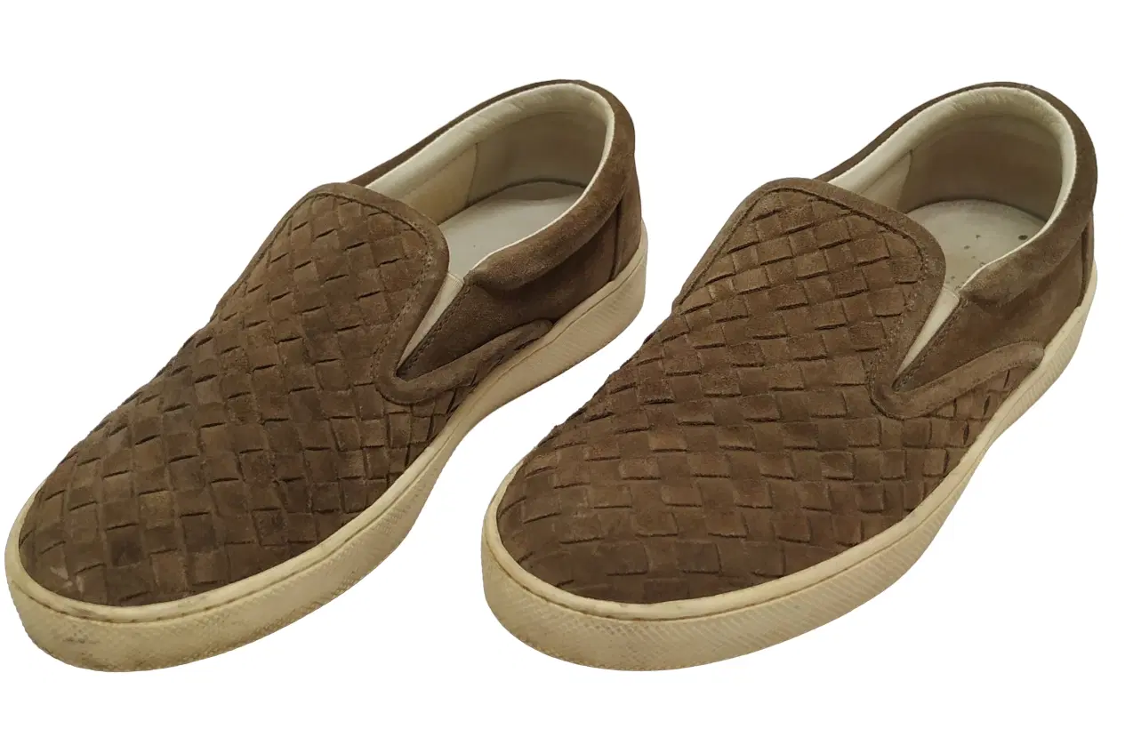 Bottega Veneta Intrecciato Suede Slip-On Sneaker