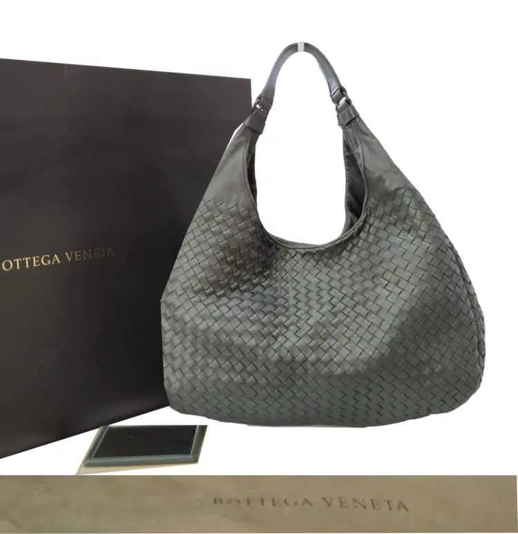 Bottega Veneta Intrecciato Woven Nappa Leather Campana Hobo Bag-Hover-Image