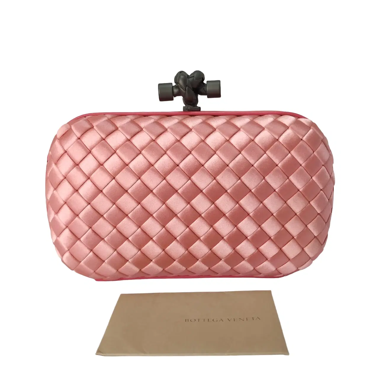 Bottega Veneta Intreccio Satin Knot Clutch