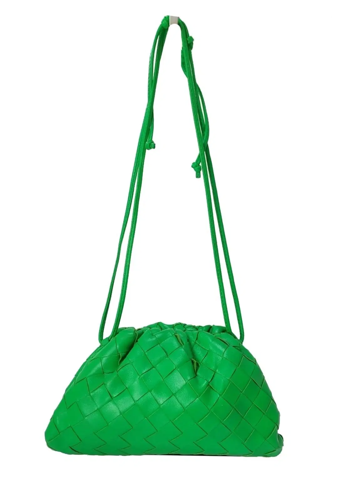 Bottega Veneta Intrecciato Green Leather Mini The Pouch Bag