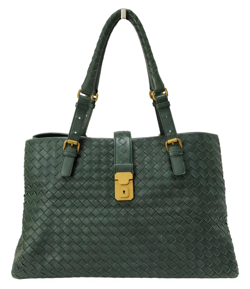Bottega Veneta Intrecciato Woven Nappa Leather Roma Tote