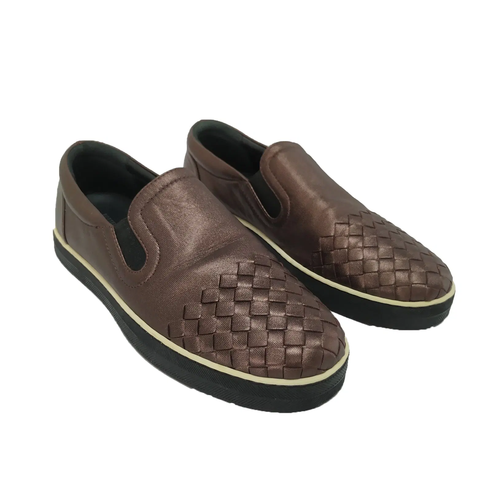 Size 37 - Bottega Veneta Dark Lilac Intreciatto Leather Dodger Slip On Sneakers