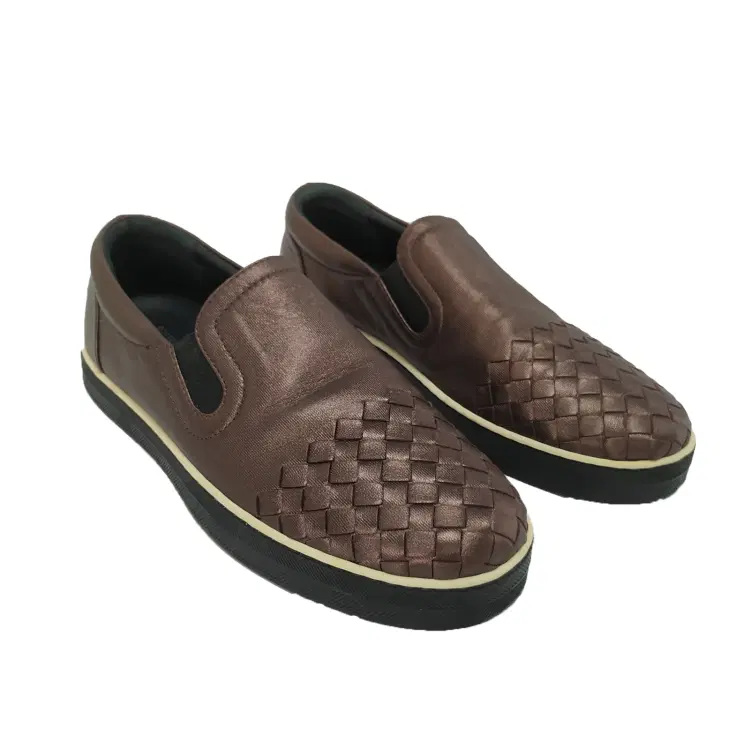 Size 37 - Bottega Veneta Dark Lilac Intreciatto Leather Dodger Slip On Sneakers-Hover-Image