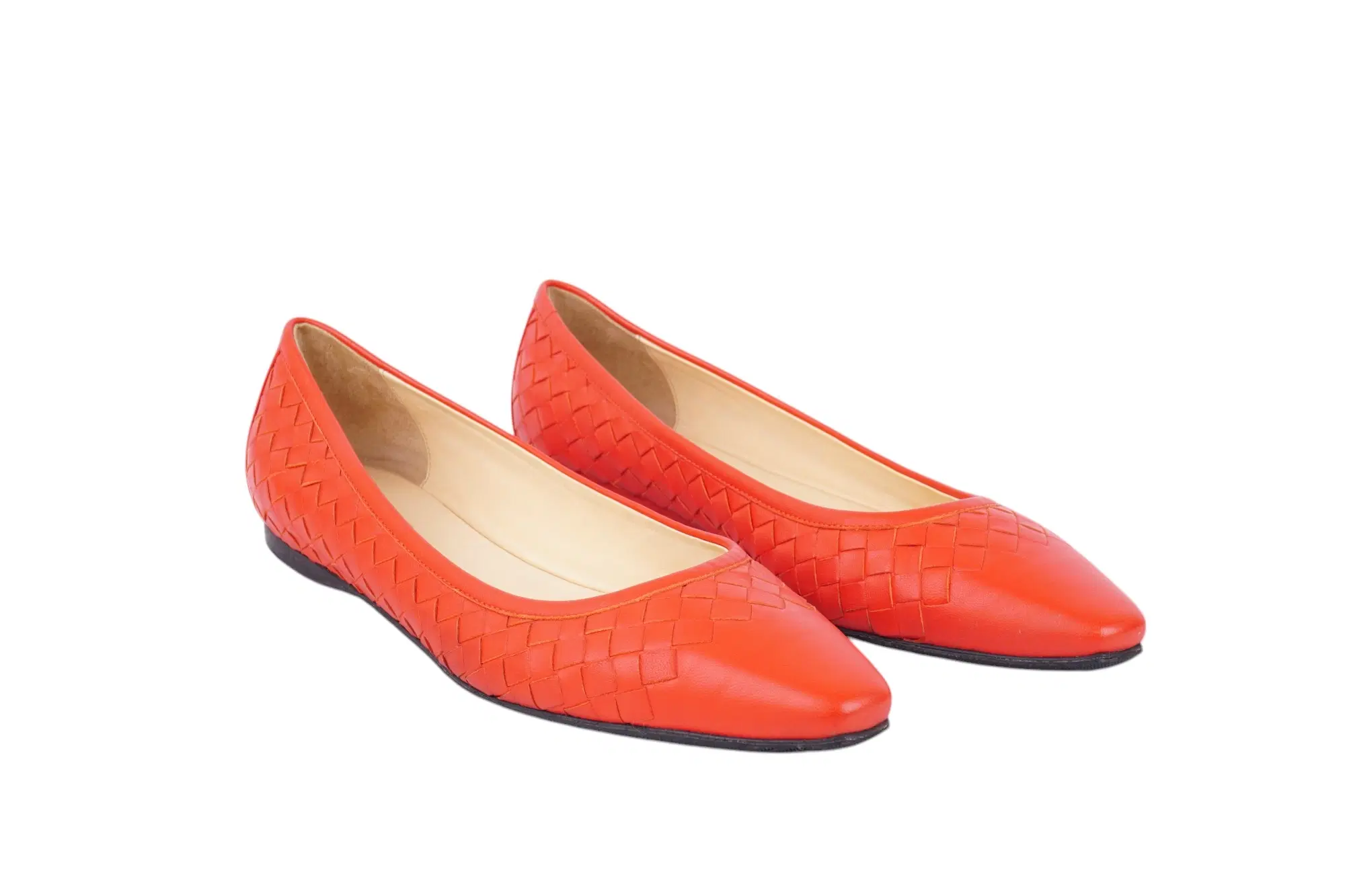 Bottega Veneta Intrecciato Leather Ballet With Refurbished Sole