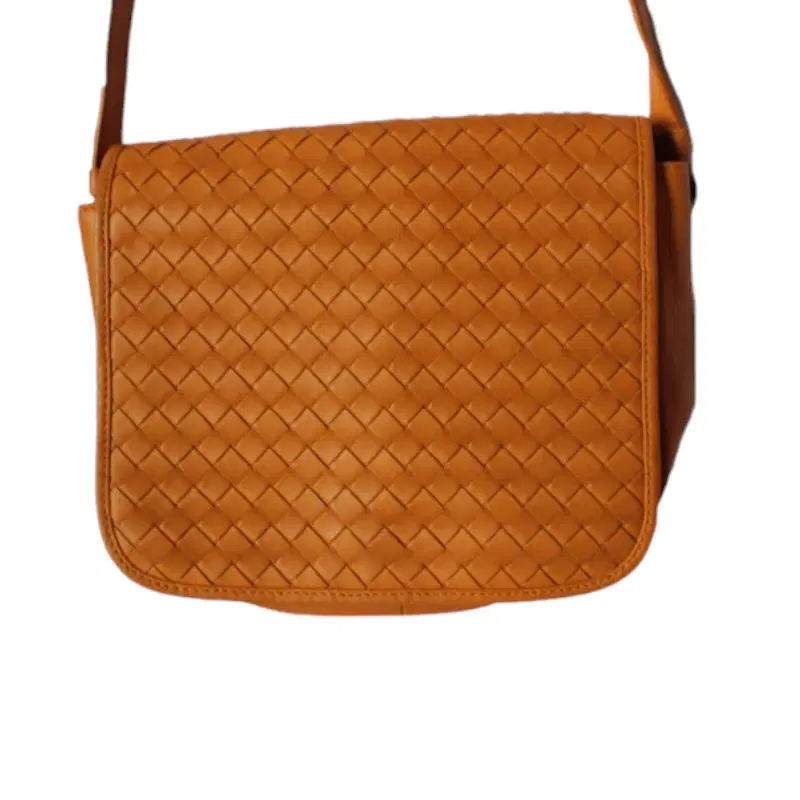 Bottega Veneta Ochre Yellow Intrecciato Nappa Leather Shoulder Bag