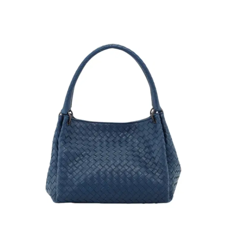 Bottega Veneta Cobalt Blue Parachute Small Intrecciato Tote Bag-Hover-Image