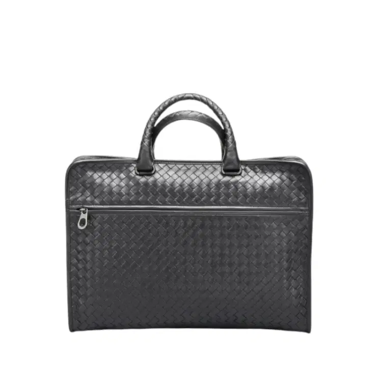 Bottega Veneta Nero Intrecciato Calf Briefcase-Hover-Image