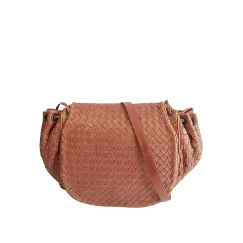 Bottega Veneta Intrecciato Woven Nappa Leather Crossbody Messenger Bag