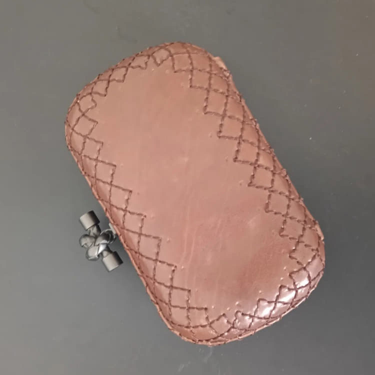 Bottega Veneta Intrecciato Knot Clutch-Hover-Image