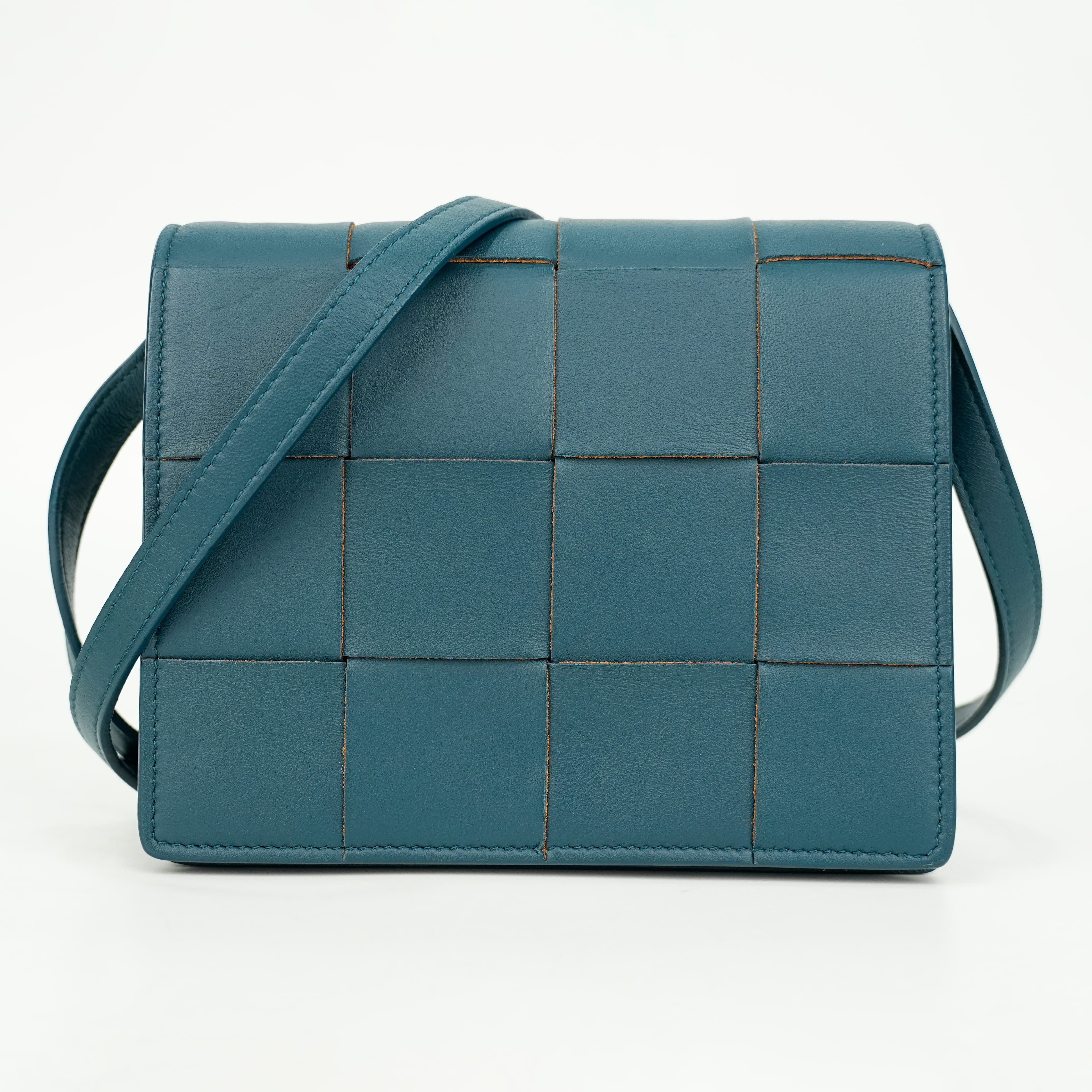Bottega Veneta Cassette intrecciato Leather Shoulder Bag