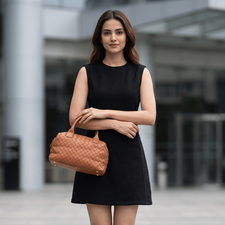 Bottega Veneta Mini Bauletto Top Handle Bowling Bag-Hover-Image
