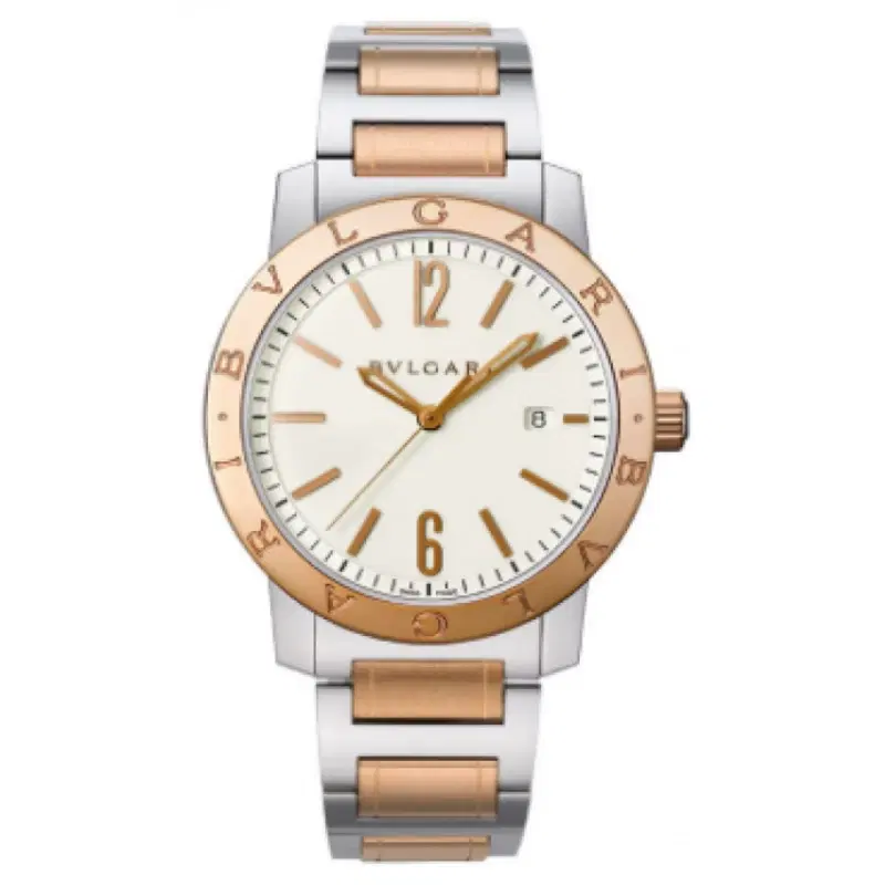 Bvlgari Steel & Rose Gold Watch