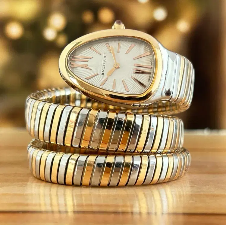 Bvlgari Serpenti Tubogas Silver Opaline Dial Quartz Ladies Watch-Hover-Image