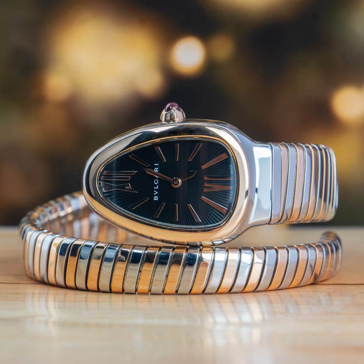 Bvlgari Serpenti Tubogas 35 MM Black Dial Watch-Hover-Image