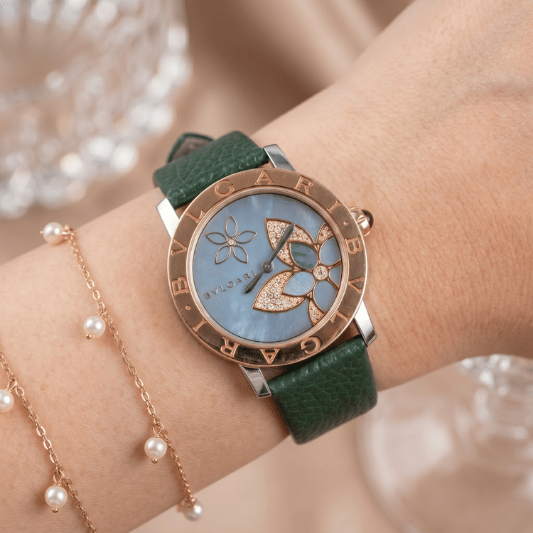 Bvlgari Bvlgari Mediterranean Garden 33 MM Steel and Yellow Gold Quartz Watch-Hover-Image