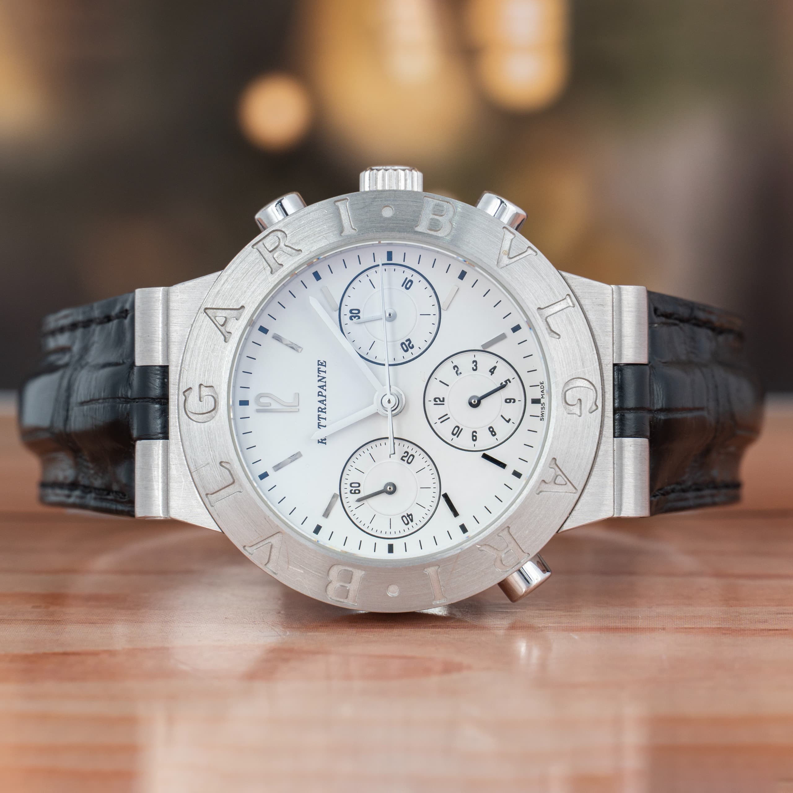 Bvlgari Rattrapante 40 MM 18K White Gold Automatic Watch