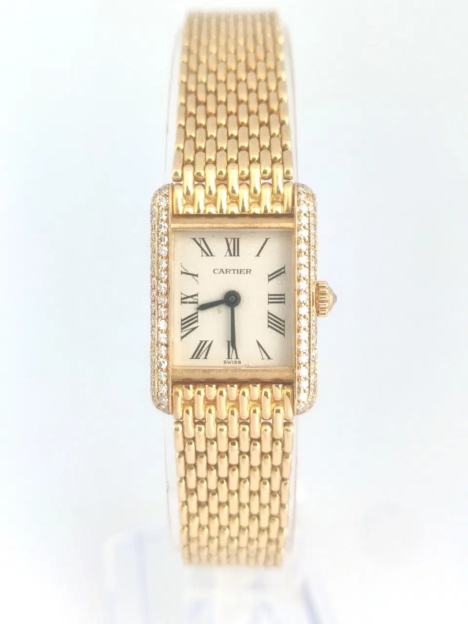 Cartier Tank Diamond Bazel 18K Gold