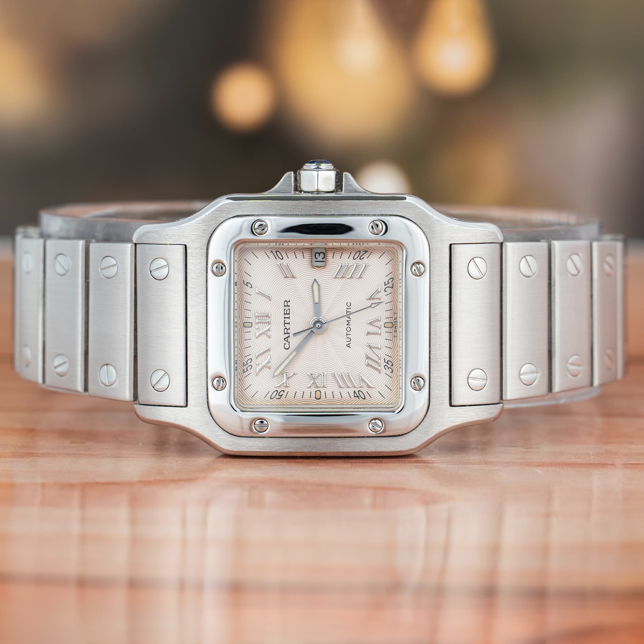 Cartier Santos Galbee 29 x 41 MM Silver Dial Steel Automatic Watch Ref. No 2319