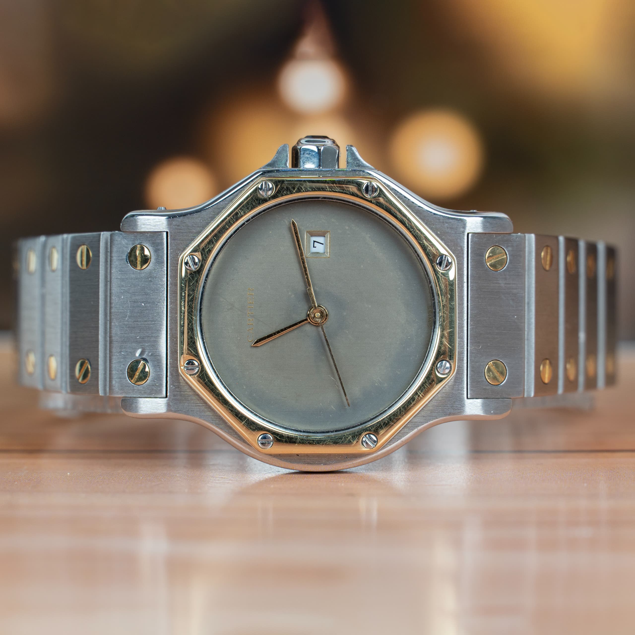 Cartier Santos Octagon 18K Yellow Gold and Steel Automatic